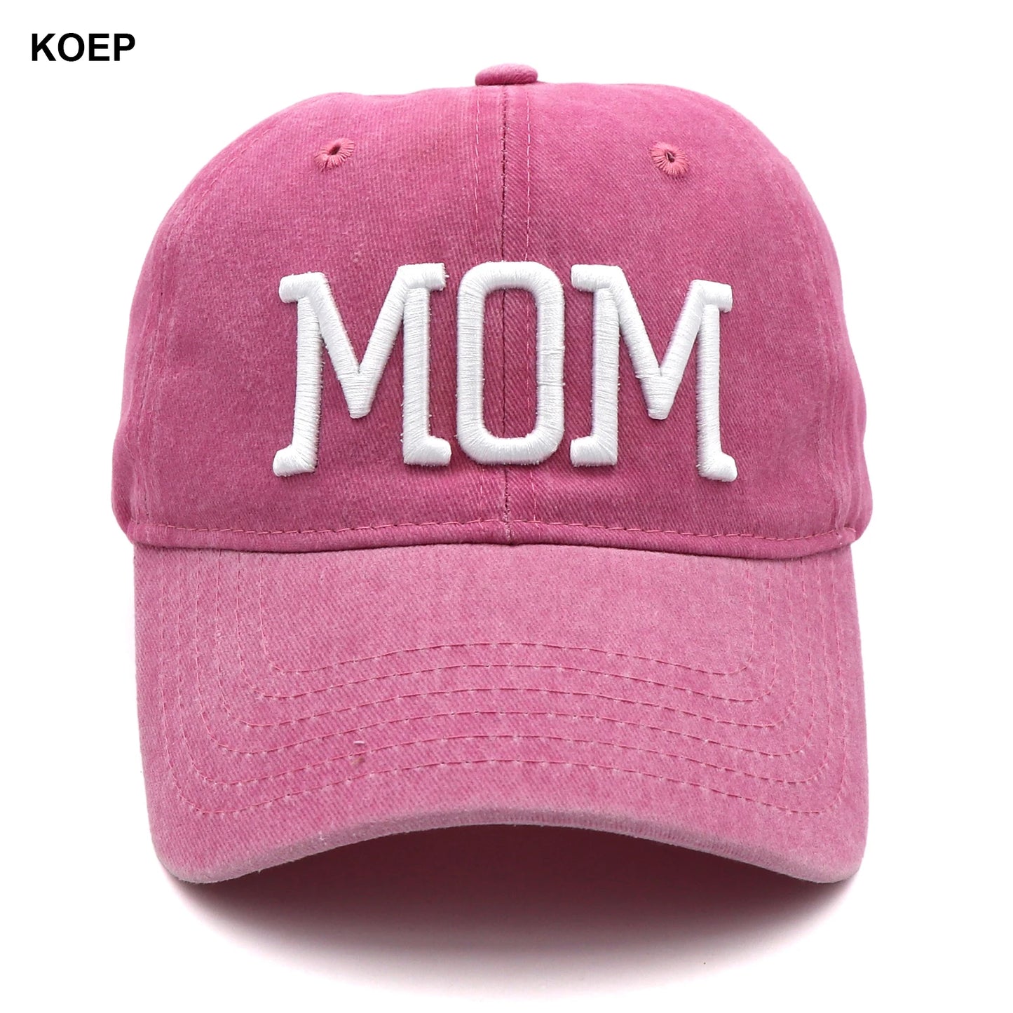 KOEP MOM And DAD Baseball Cap Fishing Caps Men Outdoor Women Washed And Worn Pregnancy Announcement Hats 3D Embroidery
