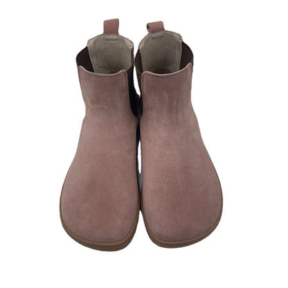 Tipsietoes Chelsea Barefoot Spring Autumn Genuine Cow Suede Waterproof Leather Boots With Leather Linning Inside For Women