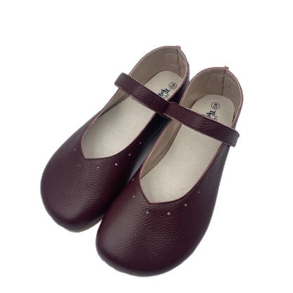 Tipsietoes 2025 Sprinng Autumn Barefoot Genuine Leather Ballerina Mary Jean Women With Flat Soft Sole Zero Drop Wider Toes Box