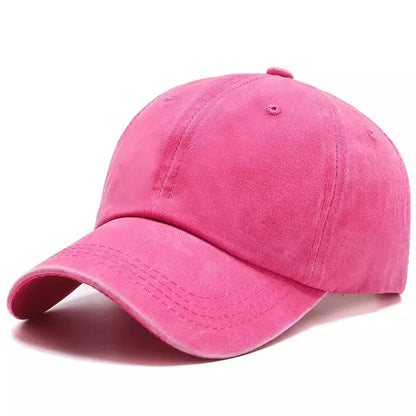Baseball cap, women's artistic retro outdoor Japanese soft top, summer distressed men's washed cotton duckbill cap