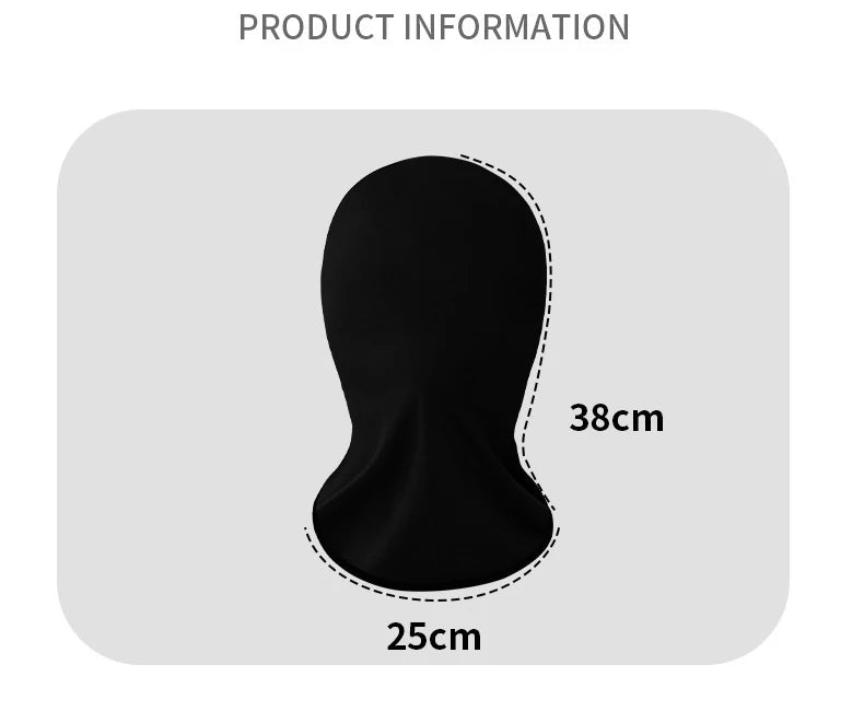 Balaclava Summer Full Face Breathable Mask Translucent UV Protection Face Cover Elastic Halloween Role Playing Ice Silk Cosplay