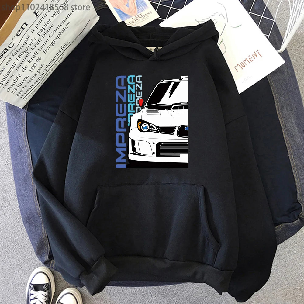 Men Hoodies JDM Initial D Japanese Anime Hoodie Mazida IMPREZA Sweatshirt Harajuku Pullover Techwear Women Clothes Streetwear