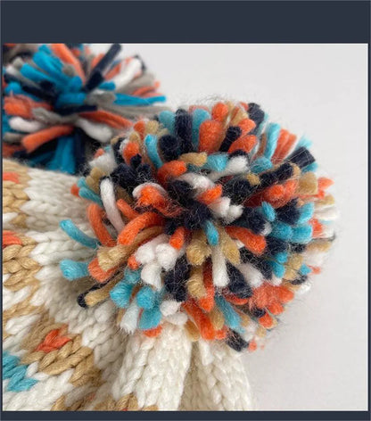 Skiing Cashmere Woman Winter Hat Autumn Beanies with Pompom Warm Wool Skullies Wholesales Acrylic Beanies Winter Hat for Woman