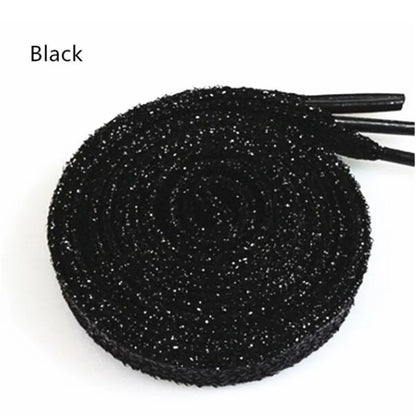1 Pair Shiny Gold Silver Thread Shoelaces Glitter Flat Shoelaces Sparkly Bootlaces Colors Shimmering 110cm Shoe Laces Colored