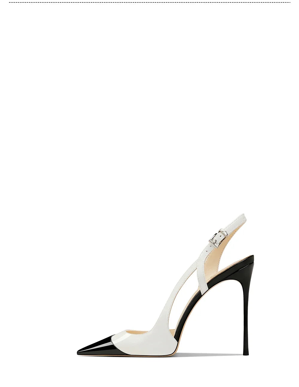 White Patent Leather Design with a High-End and Non-Tiring Foot Feel. 2026 New Pointed and Slim Heeled High Heels for Women