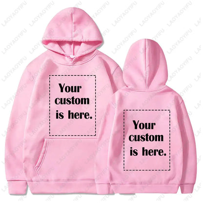2026 Student Casual Custom Printed Text DIY Hoodie Customized Personalized Hoody Custom Hoodies Text Sweatshirt Clothes