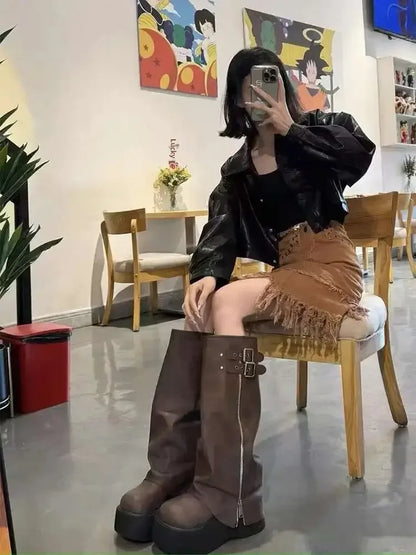 Pants boots 2025 Western Knight boots popular long boots women's autumn and winter high boots new boots