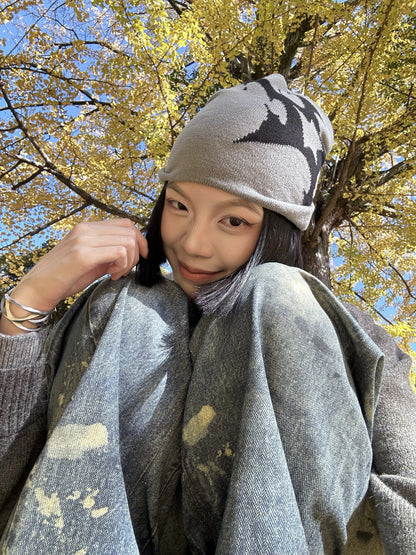 Women Hat Knitting Beanies Goth Star Caps Men Y2k Streetwear Winter Fashion Pullover Kpop Harajuku Vintage Warm Hip Hop Unisex