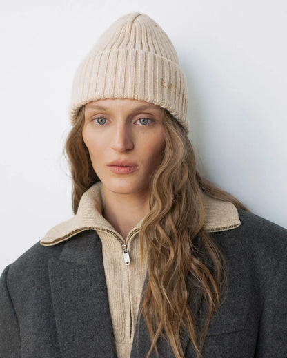 Winter Keep Warm Knitted Beanie Hat | Cold Weather Fashion Hat | Thick Unisex Letter Embroidered Cap for Men and Women |