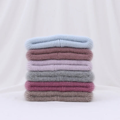 Hot Selling Winter Hat Real Rabbit Fur Winter Hats For Women Snowflake Warm Beanie cold Hats Women Solid Adult Cover Head Cap
