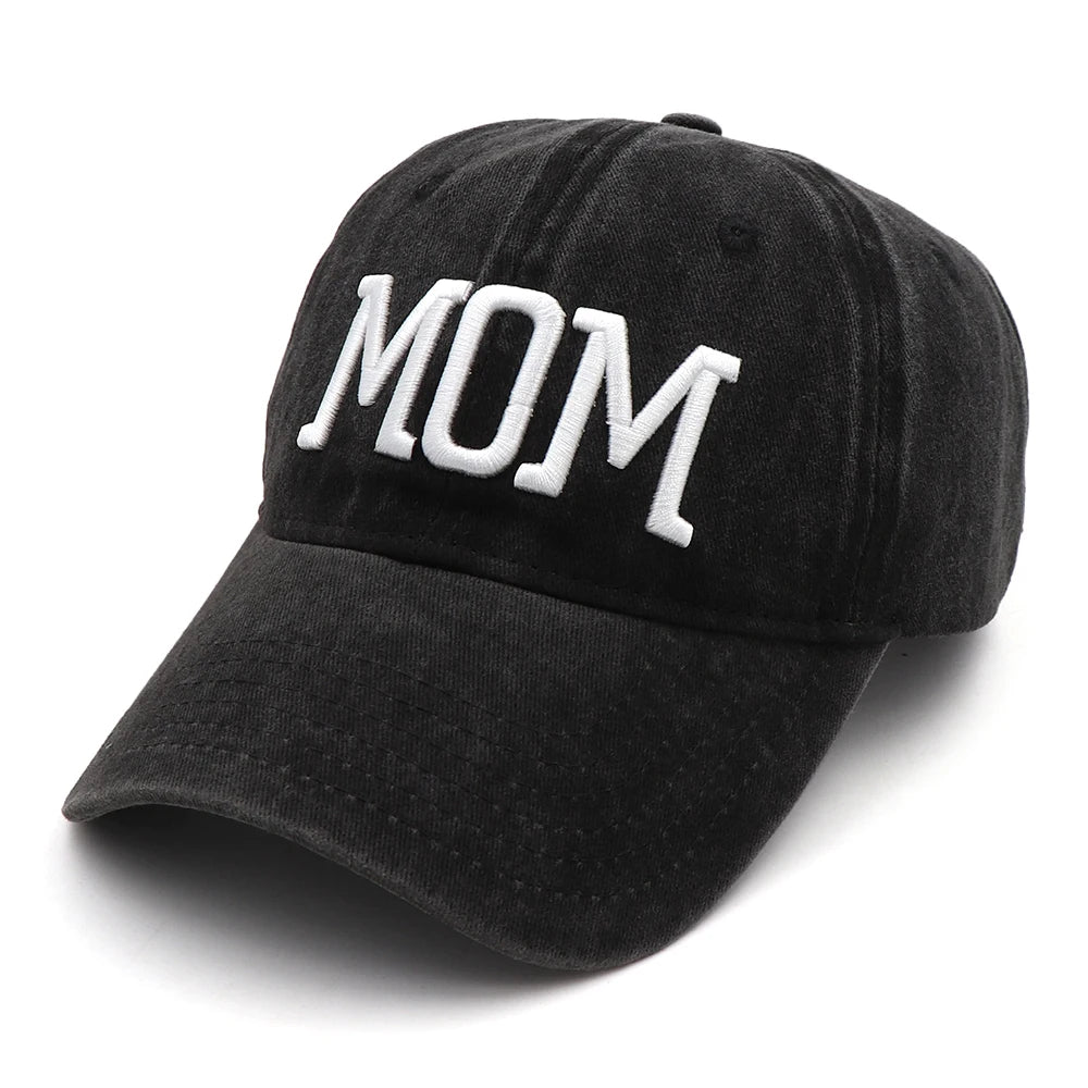 KOEP MOM And DAD Baseball Cap Fishing Caps Men Outdoor Women Washed And Worn Pregnancy Announcement Hats 3D Embroidery
