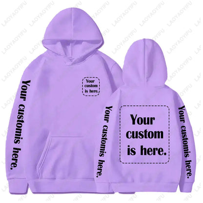 2026 Student Casual Custom Printed Text DIY Hoodie Customized Personalized Hoody Custom Hoodies Text Sweatshirt Clothes