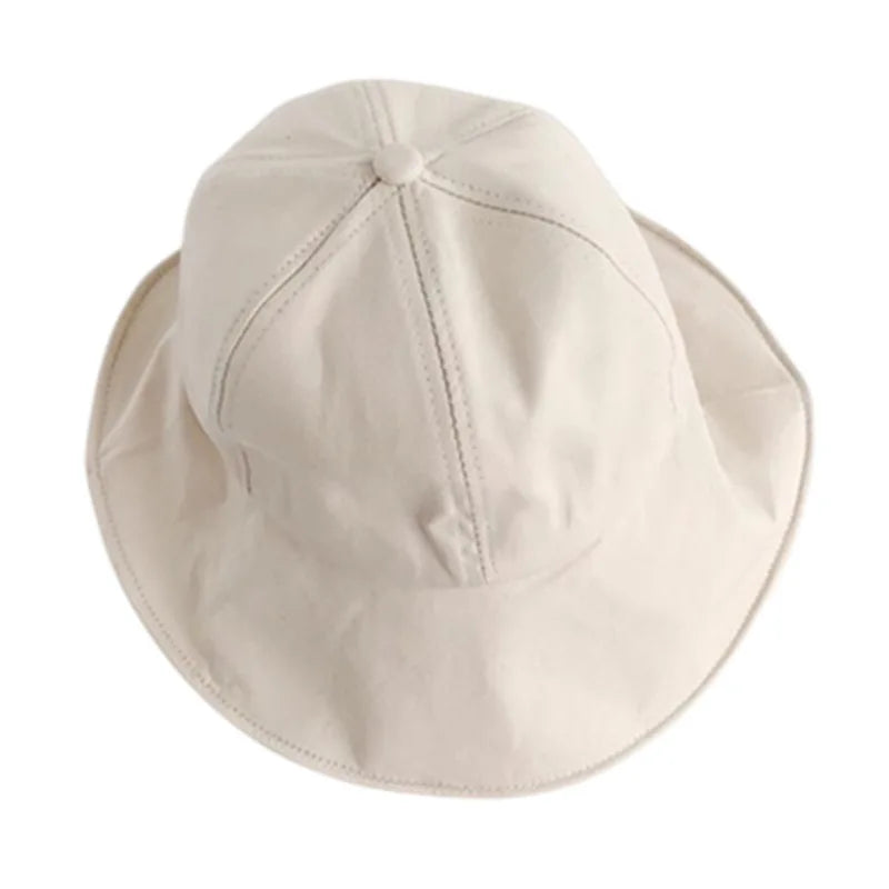 Korean Version Dome Sunshade Fisherman Hat Women's Summer Sunshade Hat Velcro Large Brim Basin Hat