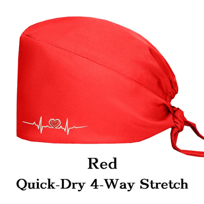 ECG Embroider Working Hats for Man Woman Pet TOOTH Clinic Scrub Caps Quick Dry Breathable Dentist Cap MSG-03