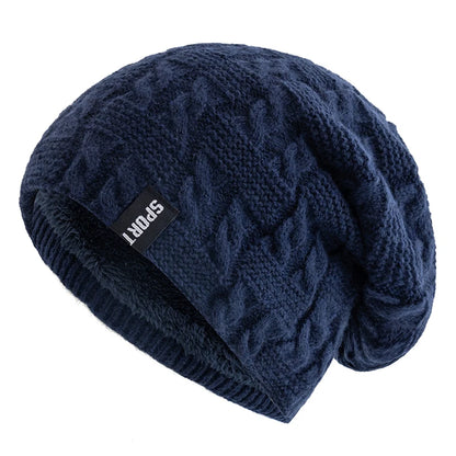 New Women Winter Hats Female Sports Label Casual Beanie Hat Fleece Lined Warm Knitted Hats