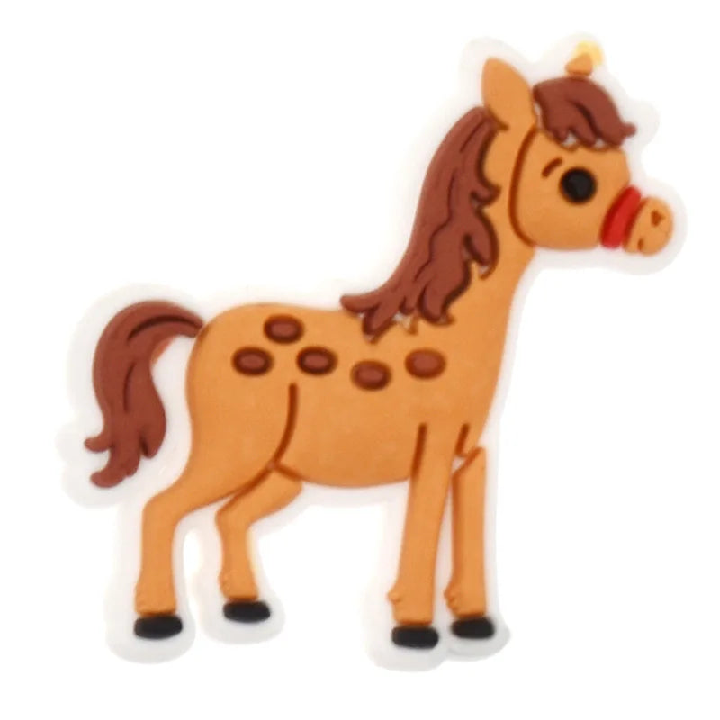 farming animal sheep deer duck house PVC shoe Charms Buckle for Wristbands accessories Decoration Bands gift unisex party