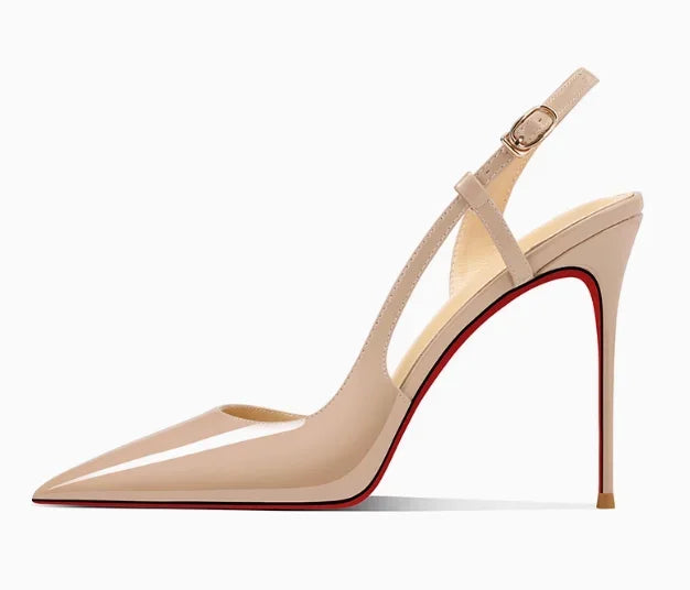 White Patent Leather Design with a High-End and Non-Tiring Foot Feel. 2026 New Pointed and Slim Heeled High Heels for Women