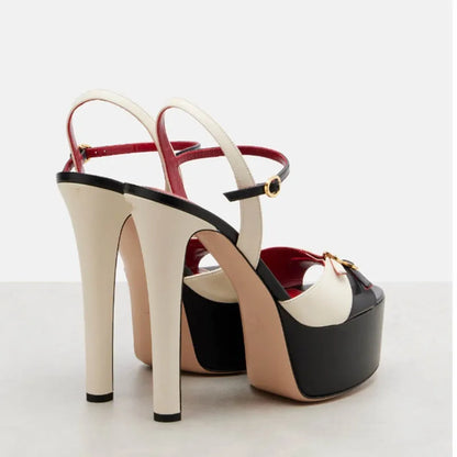 Ladies' Summer New Thick Soled Slim High-heeled Sandals, Fashionable Wedding and Runway Styles, Plus Size High-heeled Sandals