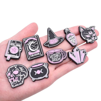 Magic Halloween Day PVC shoe Charms Slippers Buckle combination Fit Wristbands accessories Decoration Bands gift unisex party