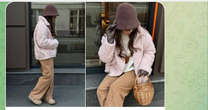 Good Angola Long Rabbit Fur Fisherman Bucket Hat Winter Fashion Soft Warm Wool Basin Cap Foldable Women Gift