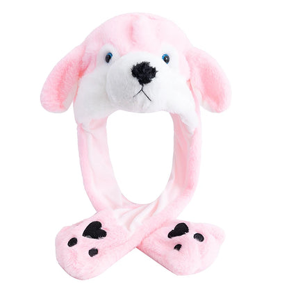 Hot Sale Unisex Funny Ear Hat Animal Style Couple Cute Ear Moving Up Cap Men Women Girls Rabbits Ears Plush Winter Lovely Hat ﻿