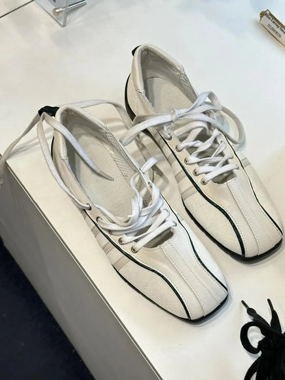 Autumn Women's Black Ballet Shoes Flat Cross Strap Functional Shoes Comfortable Soft Bottom Mary Jane Shoes Ballet Sneakers