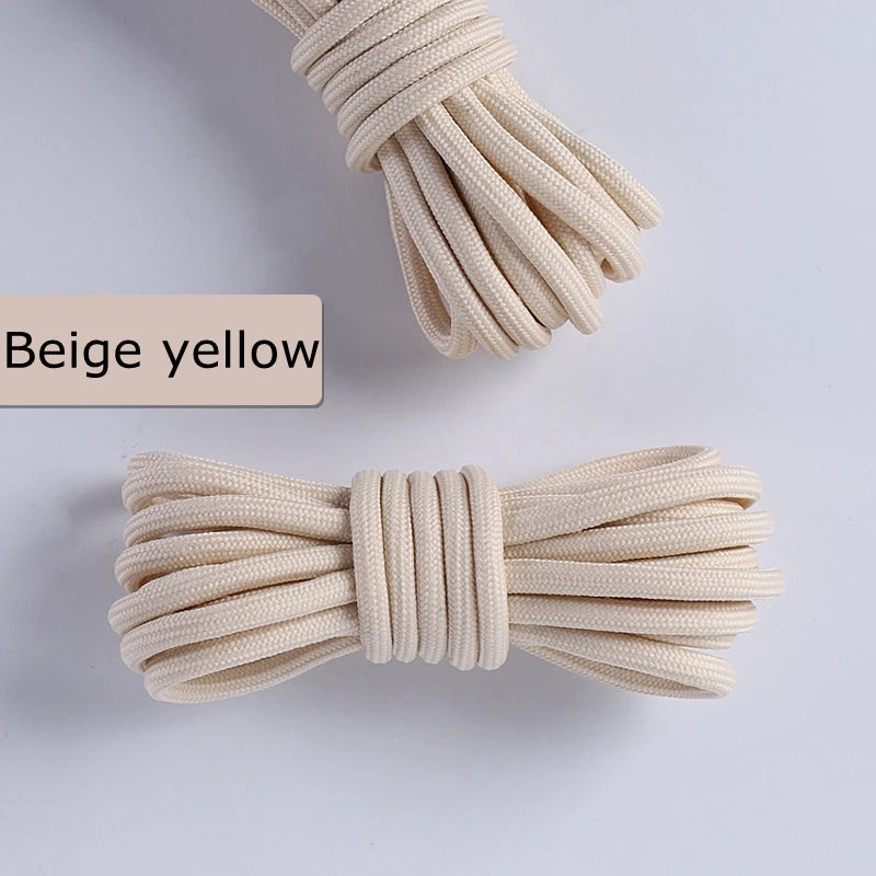 1 Pair Round Shoelaces Coconut 350 Black Angel 700 Classic Shoe Laces Tightly Woven Does Not Snag Shoelace For Sneakers