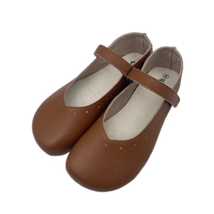 Tipsietoes 2025 Sprinng Autumn Barefoot Genuine Leather Ballerina Mary Jean Women With Flat Soft Sole Zero Drop Wider Toes Box