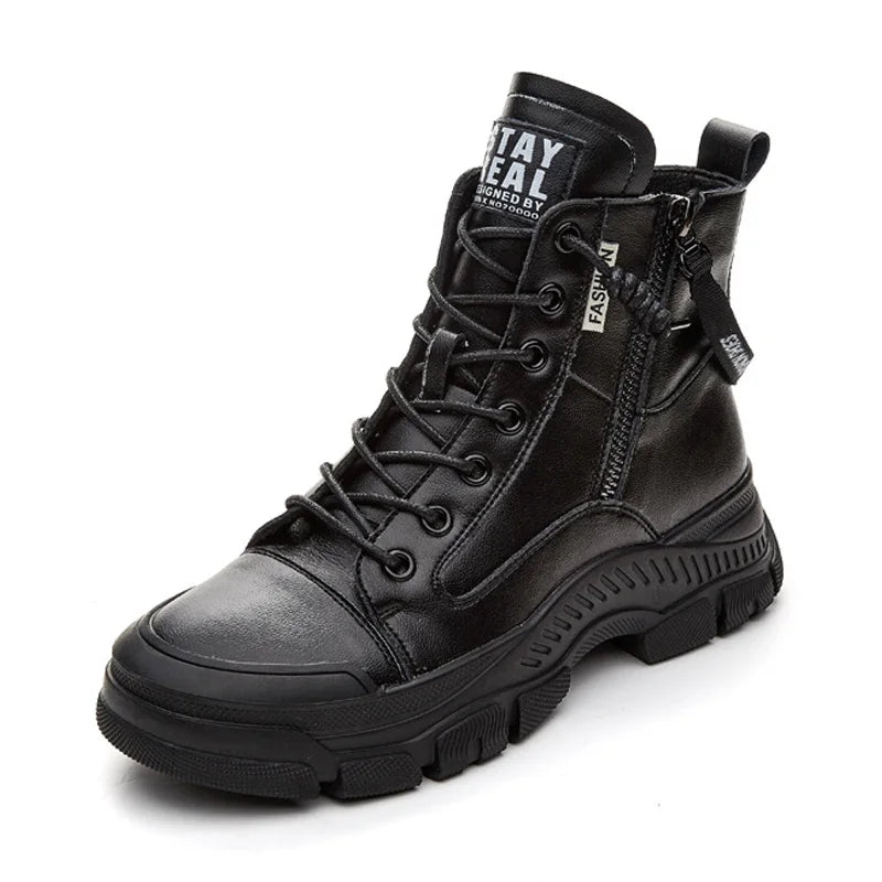 GKTINOO 2026 Autumn Winter Shoes Genuine Leather Sneakers Waterproof Boots for Women Thick Sole Women Ankle Boots Ladies Botas