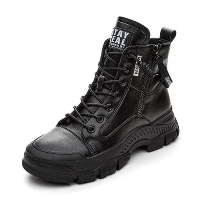 GKTINOO 2026 Autumn Winter Shoes Genuine Leather Sneakers Waterproof Boots for Women Thick Sole Women Ankle Boots Ladies Botas