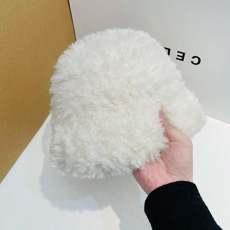 Autumn Winter Women's Hat 2022 New Simple Soft Beanie Thickening Knitted Cap Outdoor Warm Cold-Proof Bonnet Skull Beanie Hat