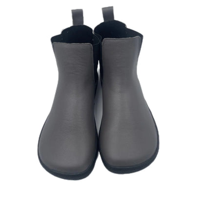 Tipsietoes Chelsea Barefoot Autumn Genuine Cow Leather Boots With Wool Linning Inside For Women Wider Toes Box Light Weight