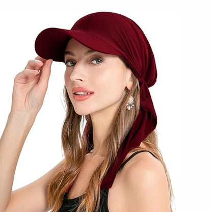 Summer Baseball Caps Turban Shawl Design Women Muslim Low Profile Fitted Hat 2024 Soft Breathable Headscarf Hijabs