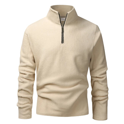 Men's Hoodies Sweatshirts Thicken Warm Fleece Tracksuit for Men Zipper Neck Pullover Men's Winter Clothing Soft Shell Men Hoodie