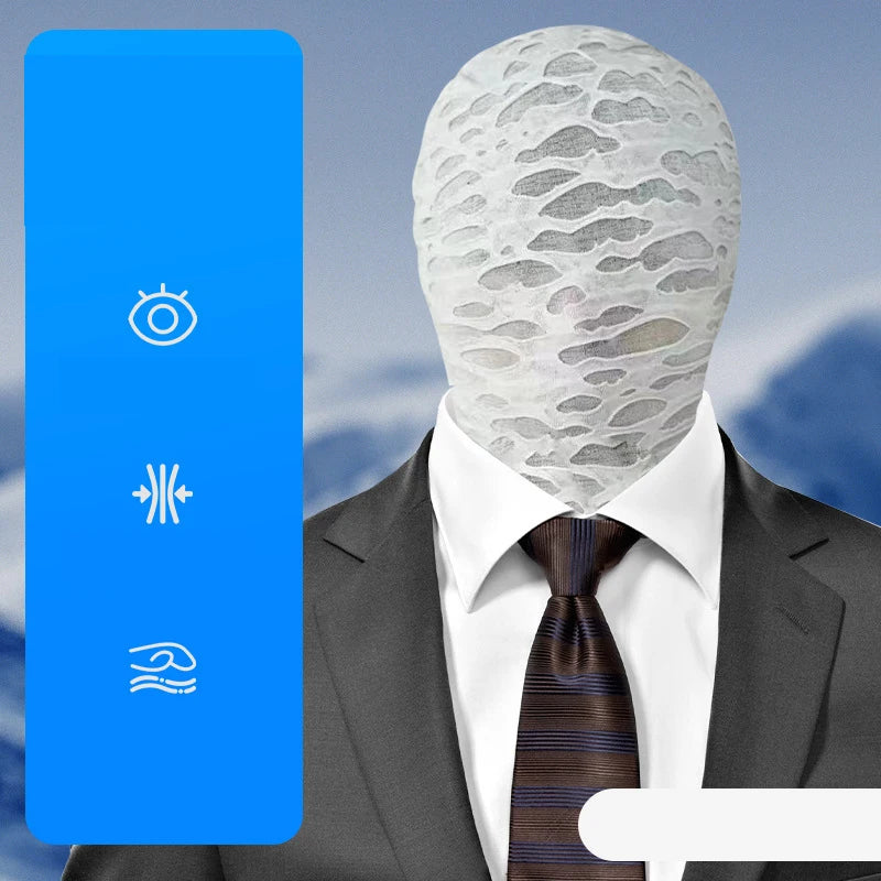 Balaclava Summer Full Face Breathable Mask Translucent UV Protection Face Cover Elastic Halloween Role Playing Ice Silk Cosplay