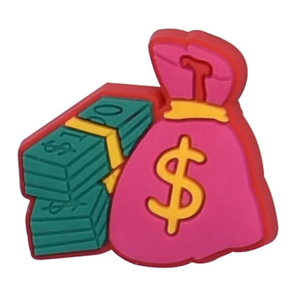 2pcs Lot Coin Money Shaped Character Shoe Buckles Charms Combination Designer for Women Accessories for Girls Adults Unisex Gift