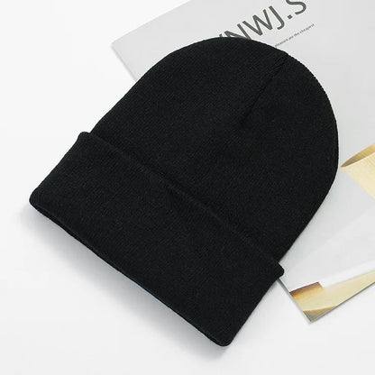 Acrylic Beanie Cap for Adult Winter Women Men Plain Skullies Beanie Hats Custom Logo Knitted Hats SKullies Skullcap