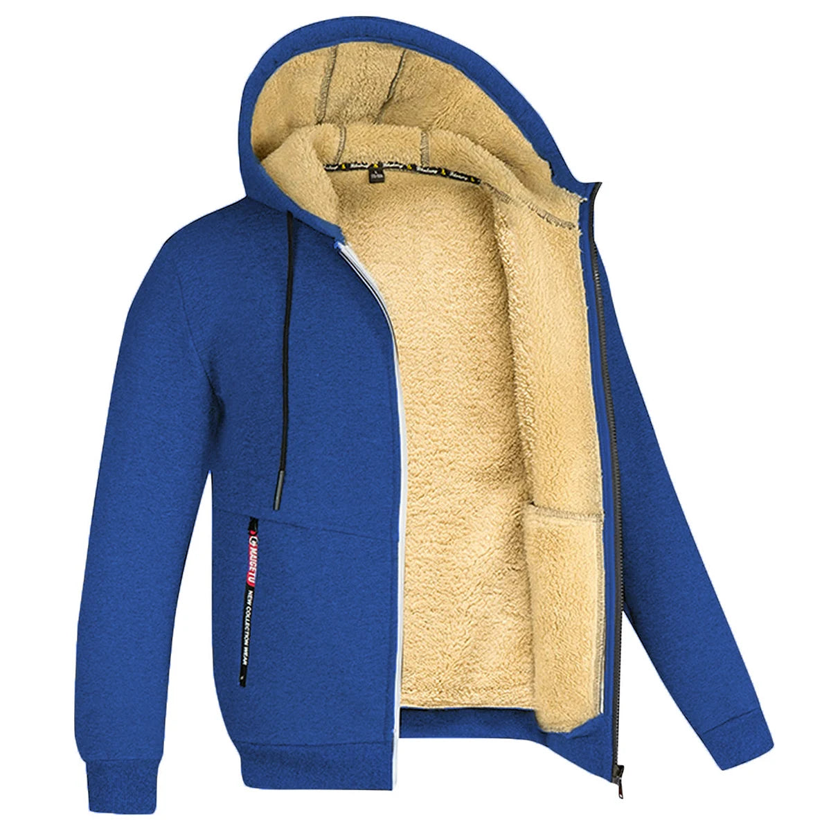 Men's Jacket Winter Camouflage Fleece Thicken Hooded Jackets Male Long Sleeve Coat Casual Zip Up Hoodies Streetwear Men's Coats