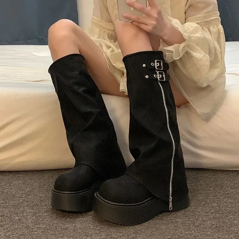 Pants boots 2025 Western Knight boots popular long boots women's autumn and winter high boots new boots