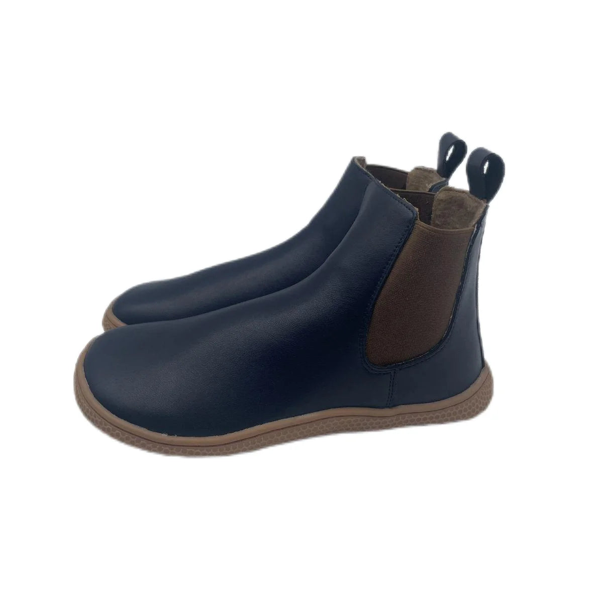 Tipsietoes Chelsea Barefoot Autumn Genuine Cow Leather Boots With Wool Linning Inside For Women Wider Toes Box Light Weight