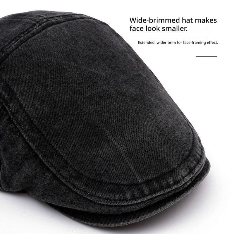 Vintage Washed Cotton Flat Cap Men Newsboy Hat Duckbill Ivy Cap Women Casual Driving Cabbie Painter Beret Spring Autumn