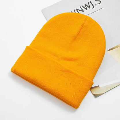 Acrylic Beanie Cap for Adult Winter Women Men Plain Skullies Beanie Hats Custom Logo Knitted Hats SKullies Skullcap
