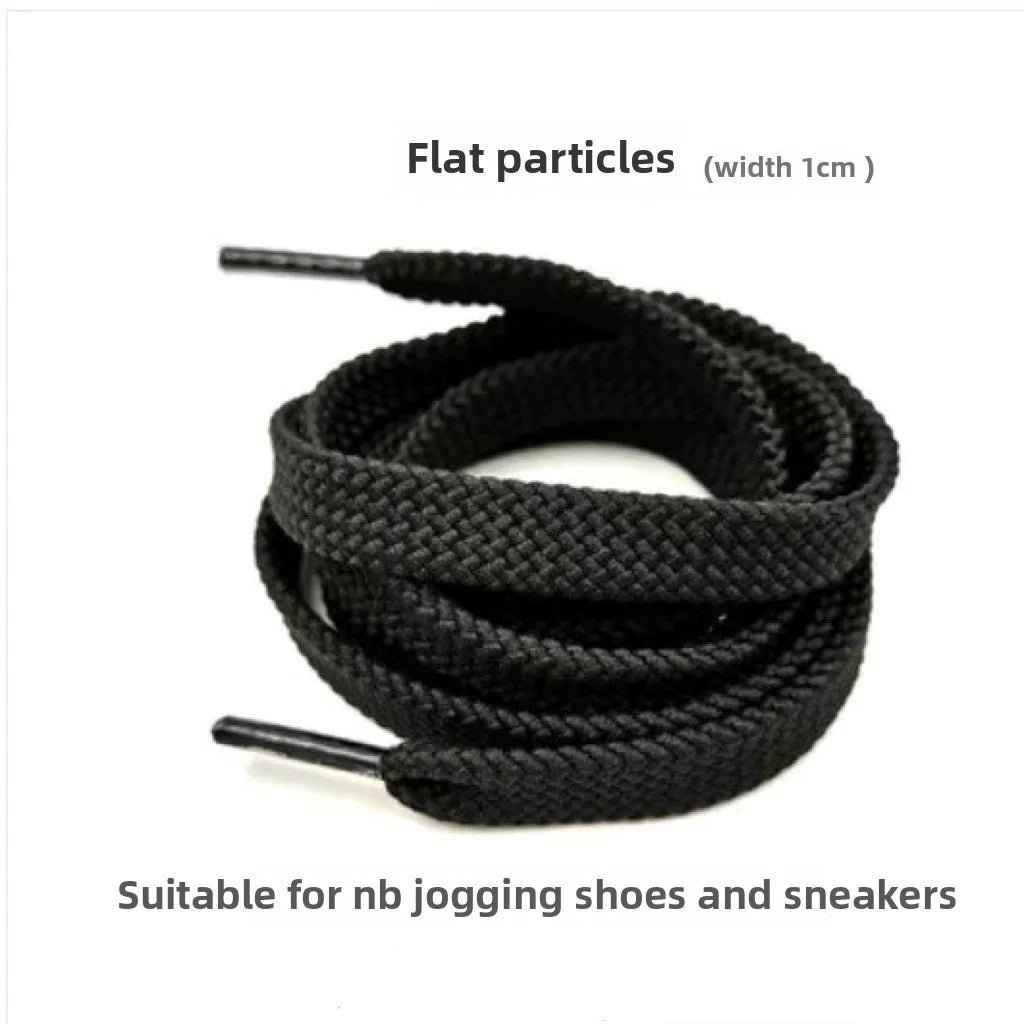 Black Shoelace round Flat Sports Men's and Women's Shoelace Leather Shoes Canvas Shoes and Boots Versatile Universal Shoelace