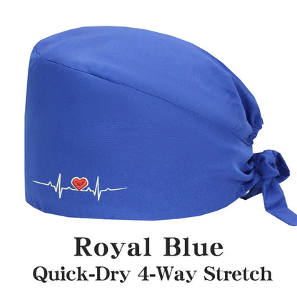 ECG Embroider Working Hats for Man Woman Pet TOOTH Clinic Scrub Caps Quick Dry Breathable Dentist Cap MSG-03