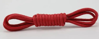 Solid Color Cotton Waxed Shoelaces Leather Waterproof Round Shoe Laces Boots Shoelace Shoestring Accessories