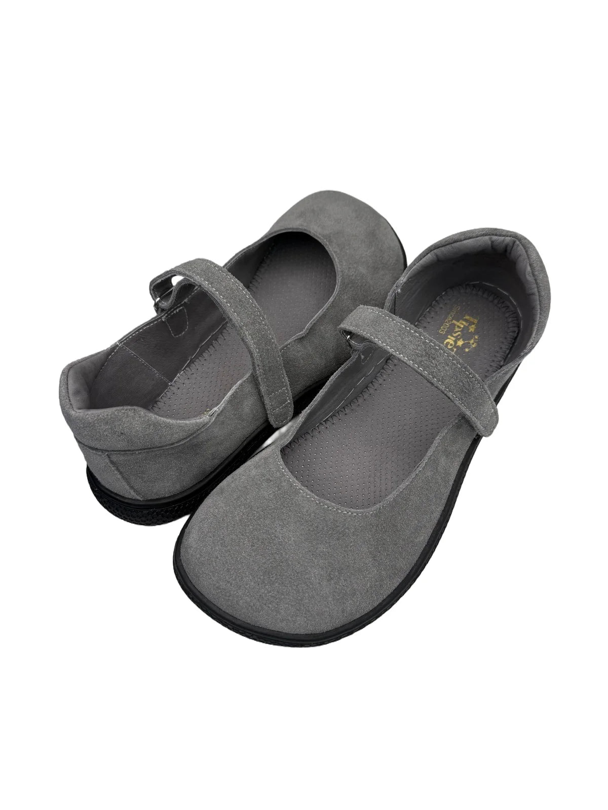 Tipsietoes 2025 Sprinng Autumn Barefoot Leather Ballerina For Women With Flat Soft Sole Zero Drop Wider Toes Box Light Weight