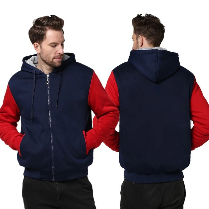 Men's Jacket Winter Camouflage Fleece Thicken Hooded Jackets Male Long Sleeve Coat Casual Zip Up Hoodies Streetwear Men's Coats