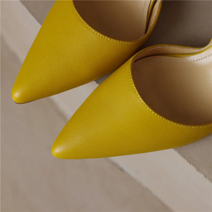 FEDONAS Basic Women Pumps Spring Summer Dress Office Ladies Pointed Toe Thin Heels Genuine Leather Shoes Woman Fashion Elegant