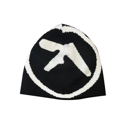 Women's Hat Hip Hop Knitting Winter Beanies Caps Y2k Streetwear Fashion Pullover Aphex Twin Vintage Warm Unisex Accessories