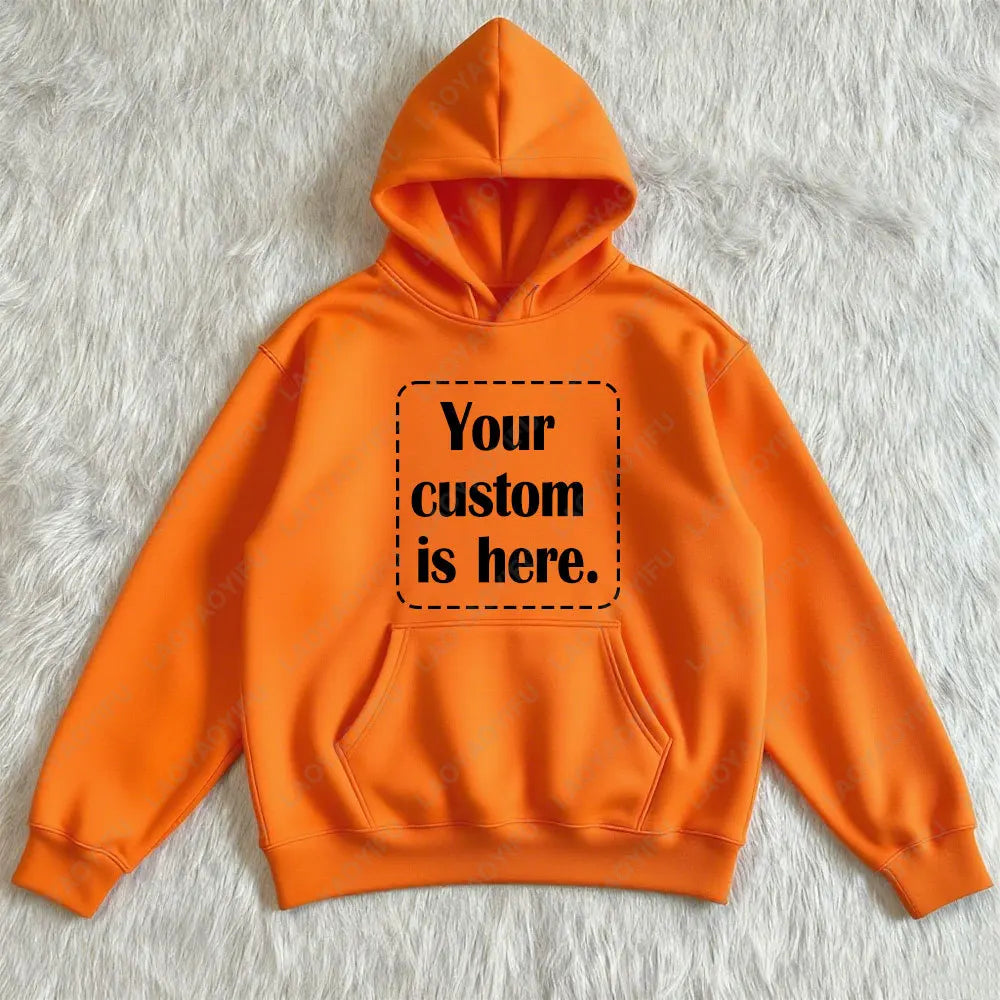 2026 Student Casual Custom Printed Text DIY Hoodie Customized Personalized Hoody Custom Hoodies Text Sweatshirt Clothes